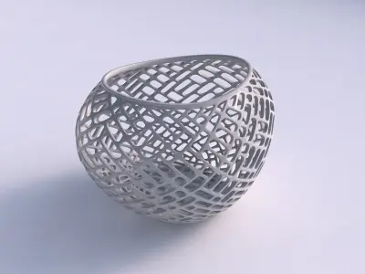 Bowl compressed 2 with lattice tiles 3D print model