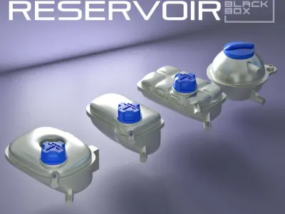 Engine Coolant Reservoir Set 3 types 1-24th 3D print model