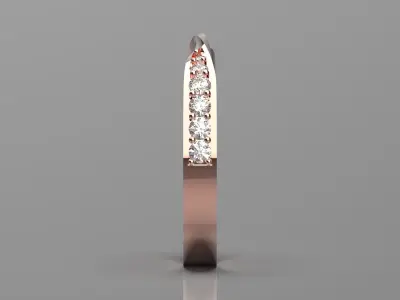 Rose gold ring with diamond model jr00129 3D print model