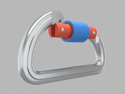 Carabiner metal 3D model