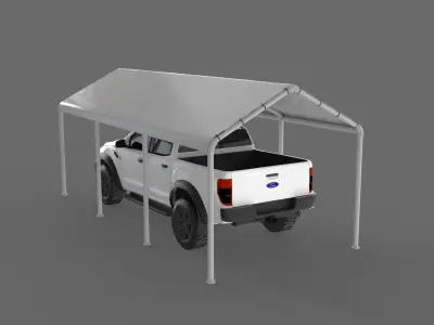 Car Tent 3x6 Meters 3D model