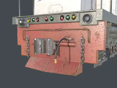 CC 201 Locomotive Low-poly 3D model