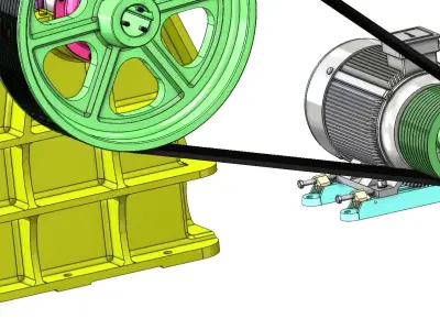 Jaw Crusher for Stone Crushing Industrial 3D Model 3D model