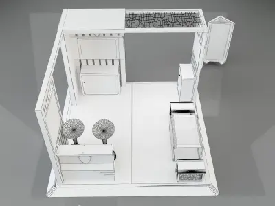 Booth Exhibition Stand a658a 3D model