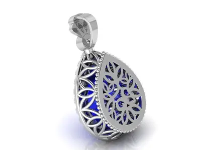 Pear Halo Pendant 3147 3D print model