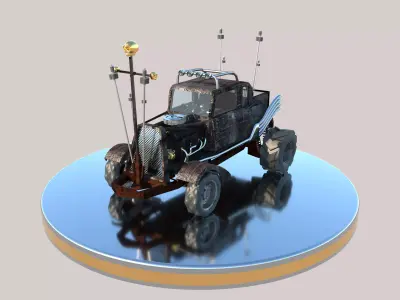 Mad Max - Nux car  Low-poly 3D model