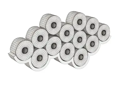 Toilet paper rolls 3D model