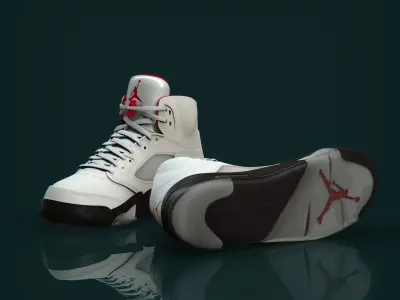 11-Sneakers air jordan 3D model