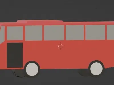BUS lowpoly 3D Free low-poly 3D model
