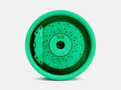 15x7 C3 Corvette YJ8 Wheel and Brake 3D print model