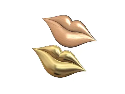 Lips rosette onlay relief 3D print model