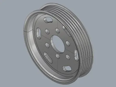 Pulley 02 3D model 3D model