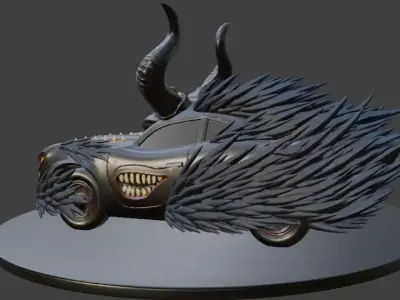 Halloween Beast Car Infernal Predator 3D print model