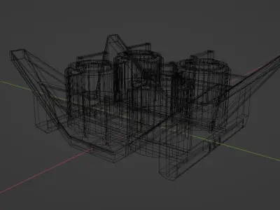 Sci-Fi Batteries Free 3D model