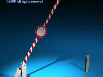 Boundary automatic barrier 3D model