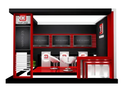 Booth Exhibition Stand a523a 3D model