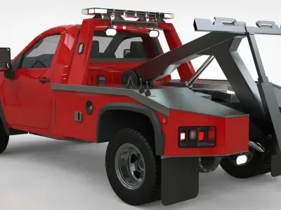 Silverado Wrecker Tow Truck 2021 Low-poly 3D model