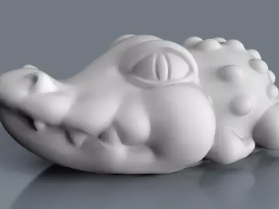 Stylized Croco 3D print model