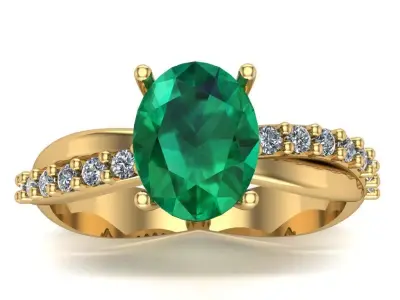 Twisted band ring 3D print model