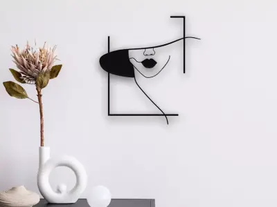 Woman Wall Art 3D print model