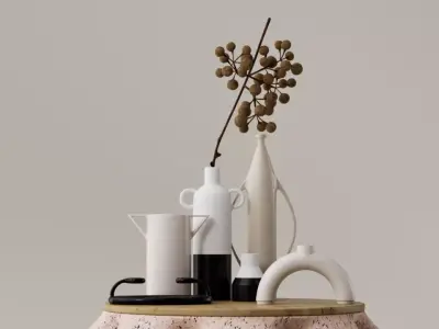 SET DECORACION CONTEMPORANEA - JARRONES 3D print model