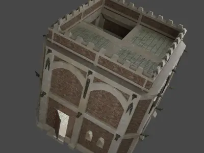 Fantasy medieval Keep 01 Free low-poly 3D model