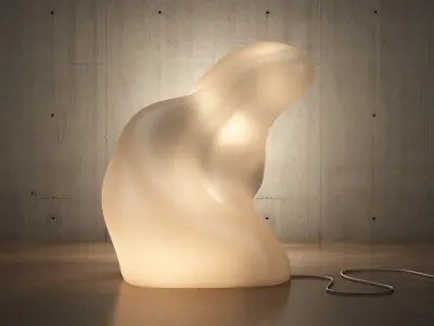 lighting 3d print model table lamp with sculpture 3D model