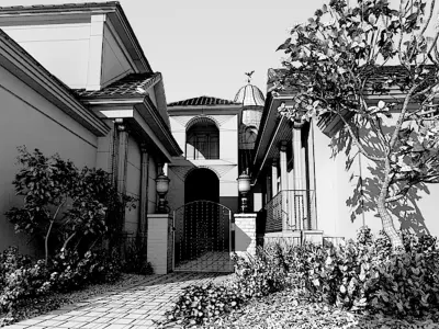 3D model of 2022 luxury fashion villa exterior 72 3D model