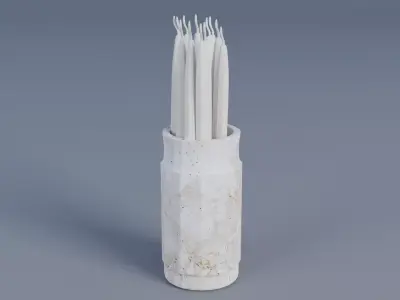 Candles Low-poly 3D model