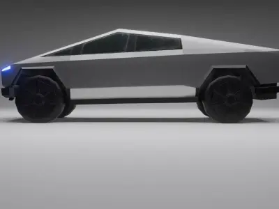 Tesla Cybertruck Low-poly 3D model 6