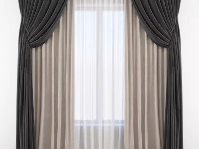 Set 83 Curtains 3D model