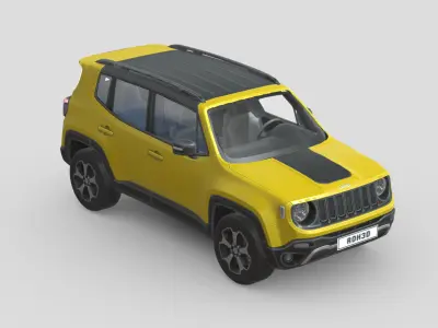 Jeep Renegade 2019 Low-poly 3D model