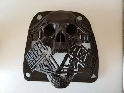 Speaker enclosure for Harley Davidson front lowers - headskull 3D print model