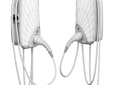 Electric vehicle charging station MG hub 3D model