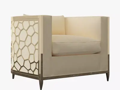 JACQUES ROUND BACK ARMCHAIR 3D model