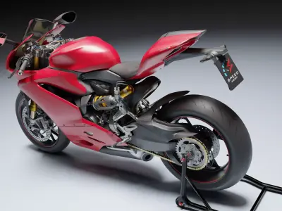 Ducati 1299 Panigale S 2017 Low-poly 3D model