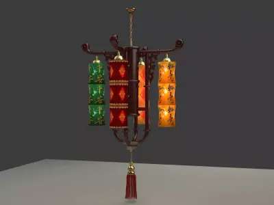 Chinese bamboo   lantern  3D model