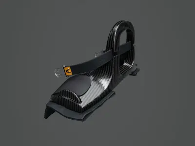 Frontal Head Restrain Device 01 Low-poly 3D model