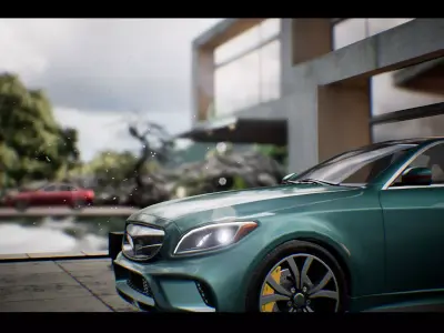 Sedan Car 01 Driveable Animated Realistic Low-poly 3D model