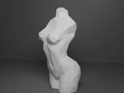 Low Poly Female Torso 3D print model