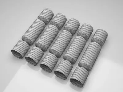 Christmas Cracker Low-poly 3D model