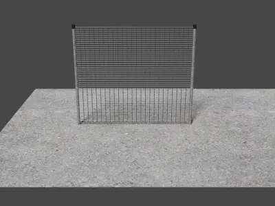 Metal Fences Low-poly 3D model