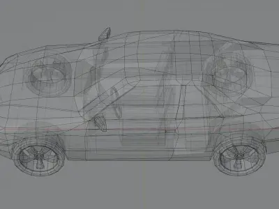 Honda Legend Coupe Low-poly 3D model