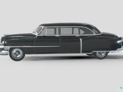 Cadillac 75 Sedan 1953 Free low-poly 3D model