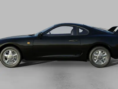 Toyota Supra Mk 4 1989 Interior Low-poly 3D model