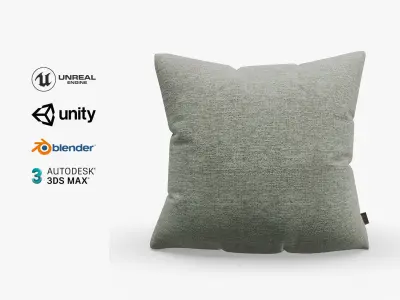 Cushion Granite Denim Low-poly 3D model