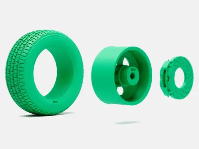 15x8 Keystone Klassic Wheel BFGoodrich Radial Tire 3D print model