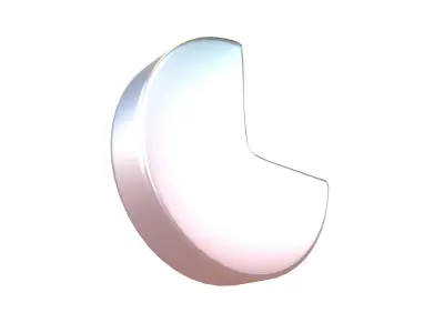 Seventy Five Percent Circle V1 003 Low-poly 3D model