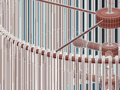 GLASS CICLES CHANDELIER 3D model