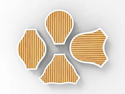 Mongo Modular Seating Low-poly 3D model